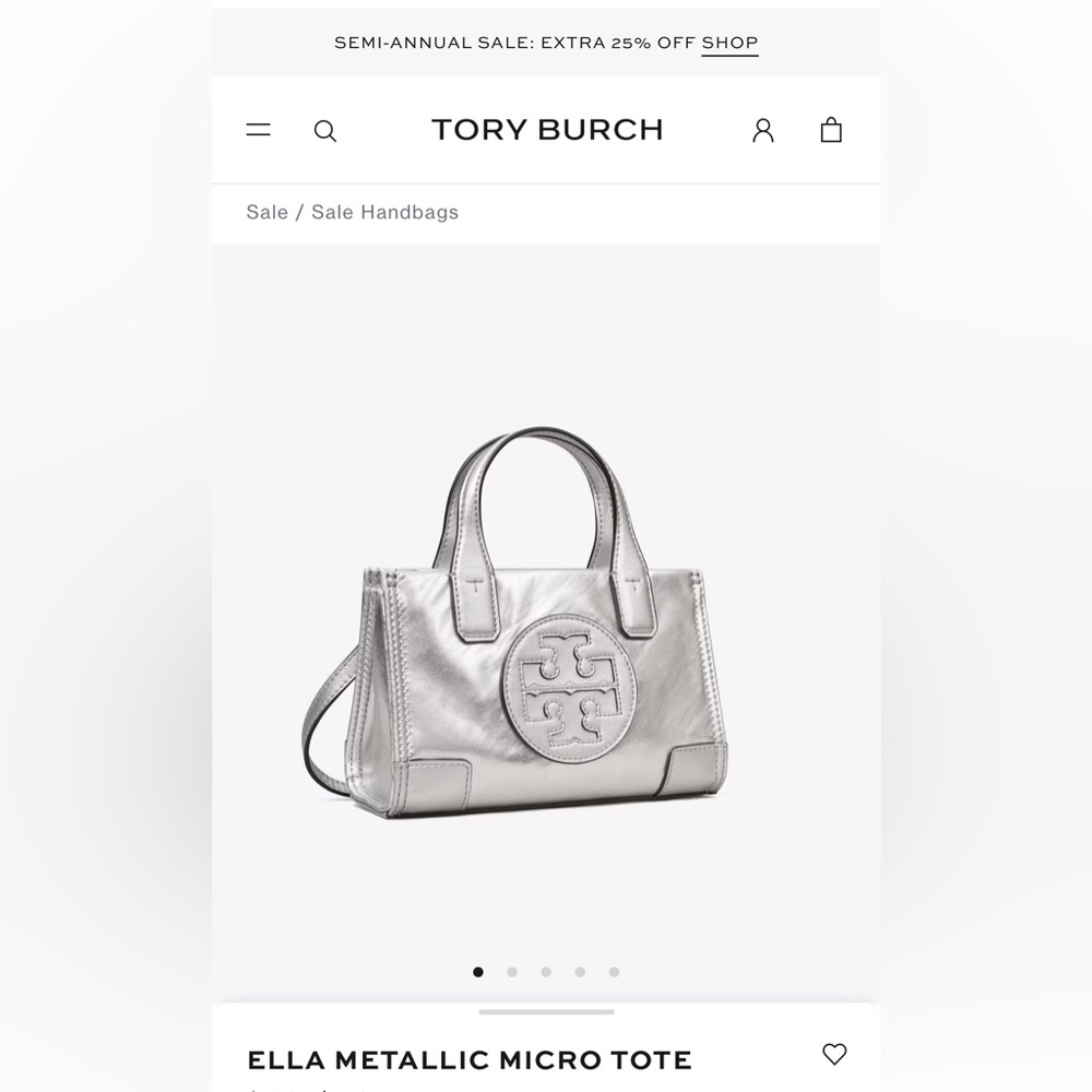 Tory Burch Metallic Tote Bag
